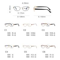 Metal + TR90 plastic Blue Blocker glasses frame for women with UV and blue light protection lenses More FCS3164