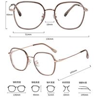 Combined frame (metal + TR90) with Blue Ray Cut protection lenses MAMO M2871