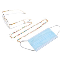 Металлическая цепочка для очков и масок со стразами GL1154