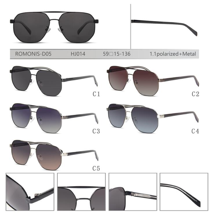 Polarized metal sunglasses for men Romonis HJ014-R