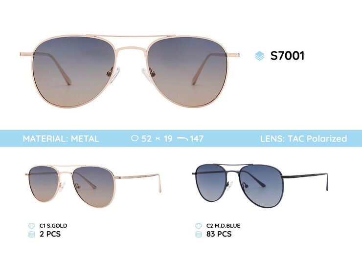 Metal frames polarized sunglasses S7001