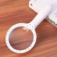 Magnifier with universal backlight, magnifying glass with handle 90120-XX, diameter 120 mm, magnification: 2Х, 6Х