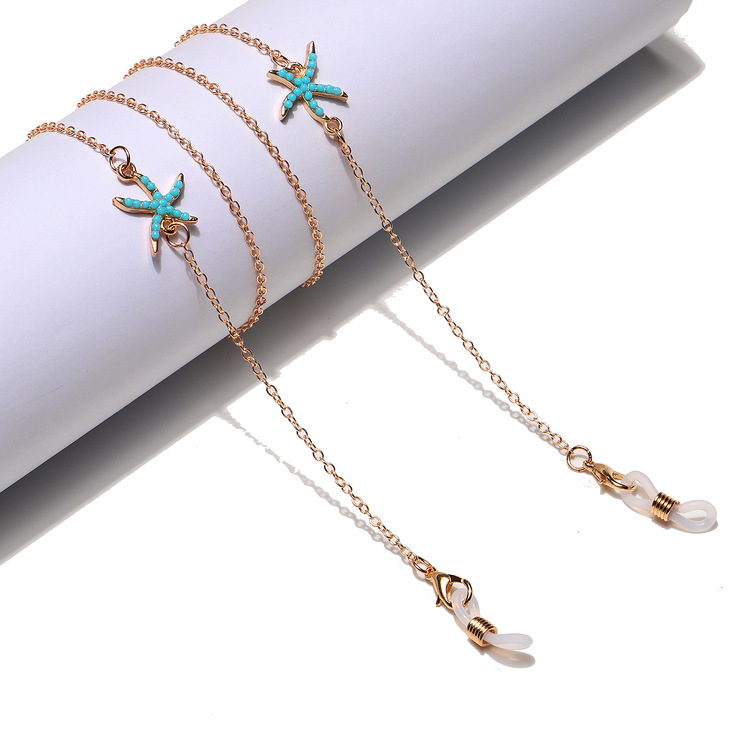 Металлическая цепочка для очков и масок с кулоном 