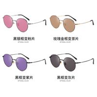 Очки металлические фотохромные с защитой от синего света 9611-GT