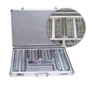 266 metal rim ophthalmic trial lens set in an aluminum case WZ-YG3 class A, B