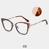 Combined frame (metal + TR90) or glasses with blue light protection, with spring hinges FA87261