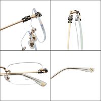 Rimless metal frames with Blue Ray Cut lenses MAMO H5609
