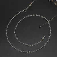 Металлическая нескользящая цепочка, с кристаллами, для очков и масок GL720