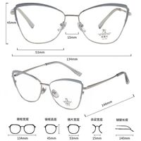 Metal frame with Blue Ray Cut protection lenses MAMO F93019