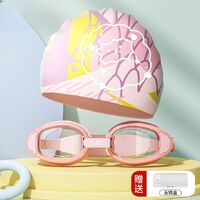 Swimming waterproof anti-fog goggles for kids (3-12 years), with cap, 240-YU