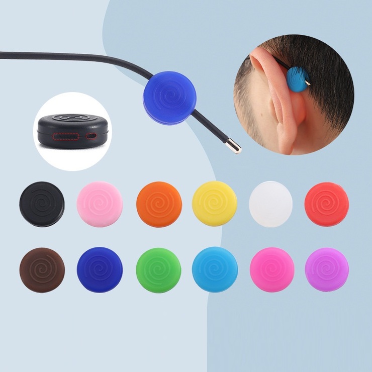 Stopper - ear hook attachment, non-slip ear hook, Ø8 mm, set of 1000 pieces