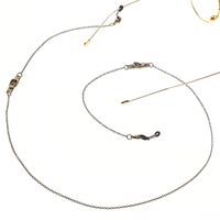 Металлическая нескользящая цепочка бронзового цвета, c пряжкой для ремня, для очков и масок GL133