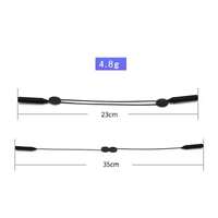 Шнурок-фиксатор и стопперы для очков силиконовые, размеры 25-40 см