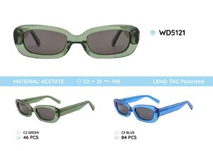 Plastic acetate frame polarized sunglasses WD5121