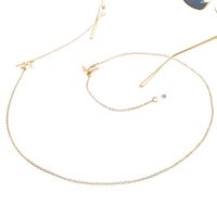 Металлическая нескользящая цепочка золотого цвета, с ласточкой, для очков и масок GL025