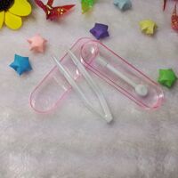 Tweezers with suction cup, color individual packaging, length 7.0 cm, for working with contact lenses, assorted colors NZH-2, order from 60 