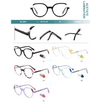 Plastic frames for glasses, acetate lamination with spring hinges Big City BL-2804