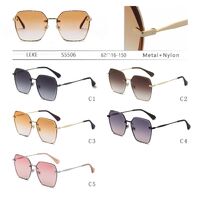 Polarized metal sunglasses with nylon lenses for women Leke S5506