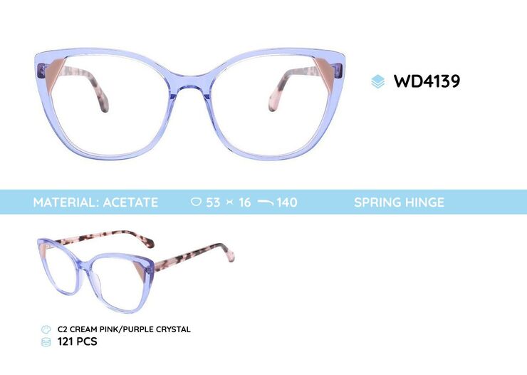 Plastic frames for glasses acetate material WD4139