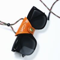 Genuine leather glasses case with string PGNH009