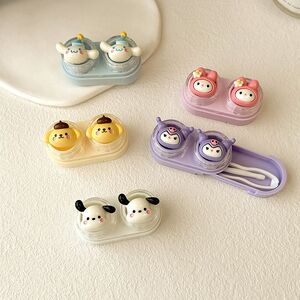 Mini soft contact lens kit retractable W-CT26兔花黄白狗