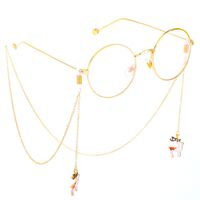 Металлическая нескользящая цепочка золотого цвета, с подвеской в виде оленя, для очков и масок GL350