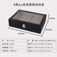 Glasses and frames holder display with 8 places and cover