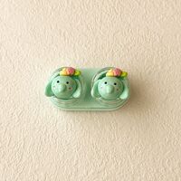 Mini soft contact lens kit retractable W-CT29头戴粉花