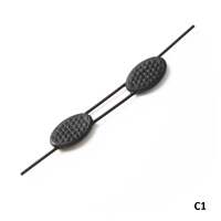 Шнурок-фиксатор и стопперы для очков силиконовые, размеры 25-40 см