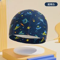 Textile waterproof swimming cap for kids 儿童花色布帽-YU