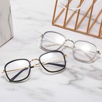 Metal eyeglasses for reading V6025 with blue ray cut protection, diopters from 0.50 to -6.00, not centered