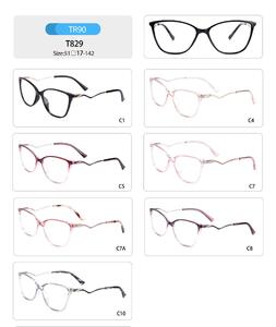 Plastic TR90 frame for women with spring hinges T829-DA