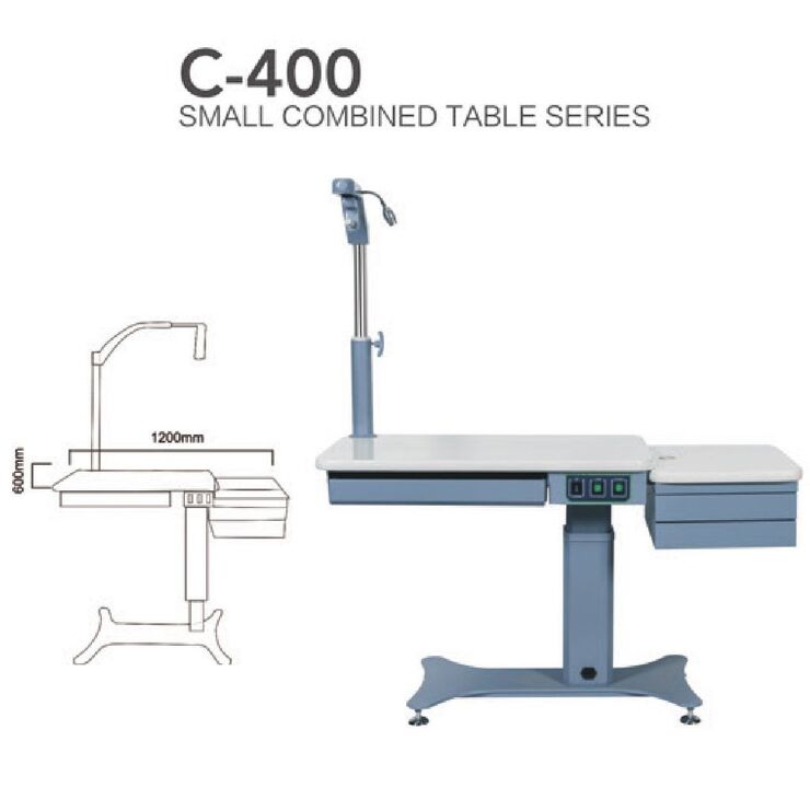 Ophthalmologist workstation, combined table C-400, tabletop 1200*600 mm