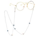 Metal non-slip chain, with pearl, for glasses and masks GL082