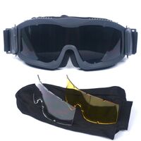 Safety shockproof tactical goggles +3 caps 战术-阿尔法-套装