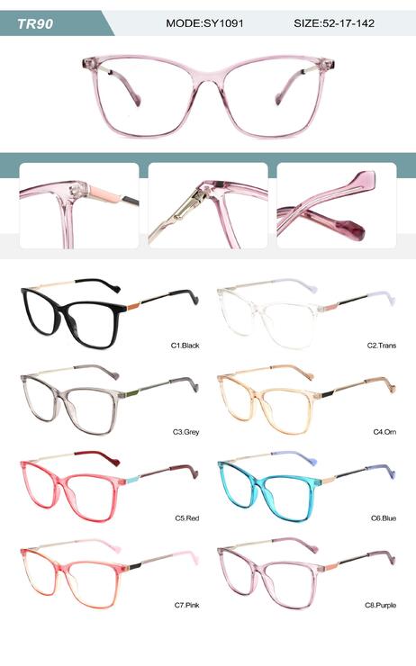 Plastic TR90 frame for women with spring hinges SY1091-DA