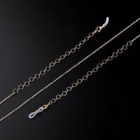 Gold-colored metal non-slip chain, with colorful crystal, for glasses and masks GL953
