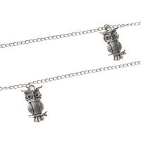 Металлическая нескользящая цепочка, серебрянная сова, для очков и масок GL051