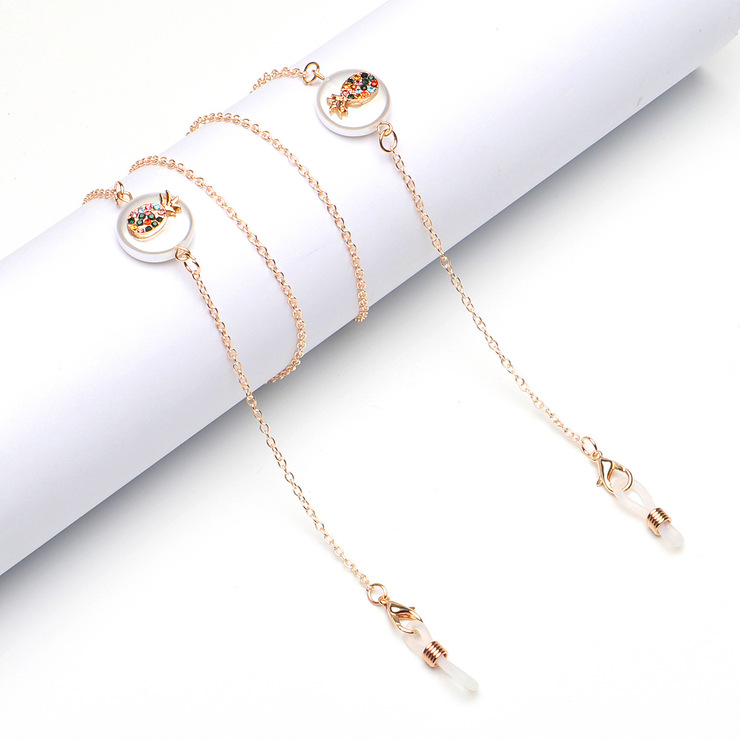 Металлическая цепочка для очков с кулоном 