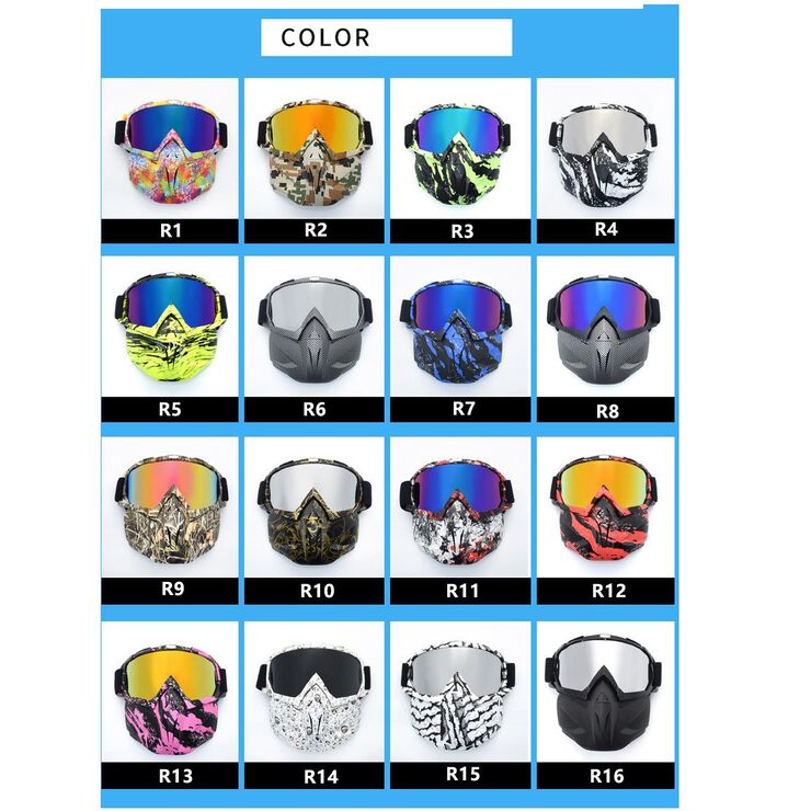 Очки-маска защитные противоударные спортивные 风镜-鹰嘴面罩转印