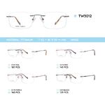 Rimless titanium metal frame TW3012
