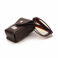 Очки пластиковые складные для чтения 折叠防蓝光 с защитой Blue ray cut и футляром диоптрии от +1.00 до +4.00, РМЦ=62-64