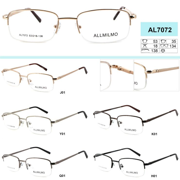 Дешёвые металлические оправы на леске для очков Allmilmo AL7072