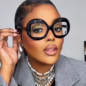 Plastic glasses with blue light protection for women M6137-PN