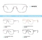 Metal men's frame for glasses with spring hinges MM1075