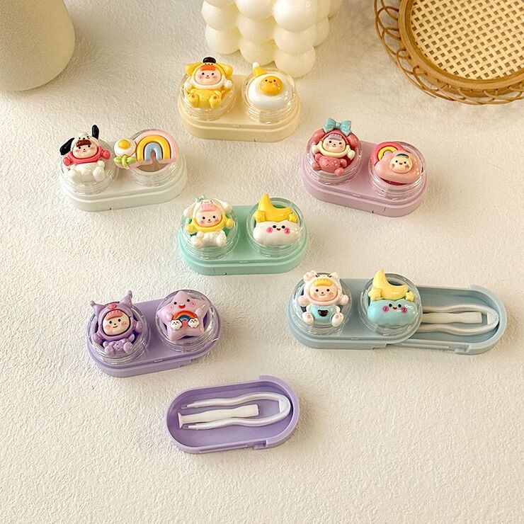 Mini soft contact lens kit retractable W-CT15彩虹月亮女孩