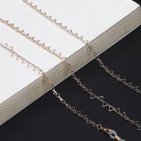 Gold-colored metal non-slip chain, copper triangle, for glasses and masks GL683