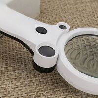 Лупа с универсальной подсветкой, увеличительное стекло с ручкой 600600H-XX, диаметр 65 мм, увеличение: 2,5X, 25X, 55X