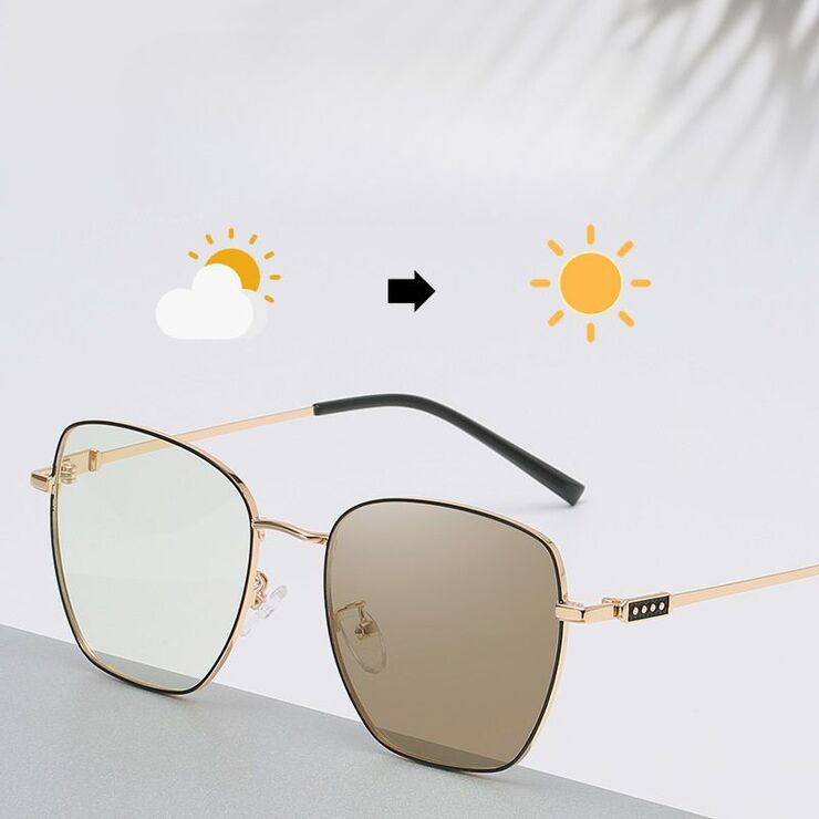 Photochromic glasses with blue light and UV protection 9656-GT