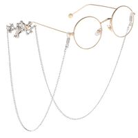 Металлическая нескользящая цепочка серебряного цвета, с веткой для птиц, для очков и масок GL069